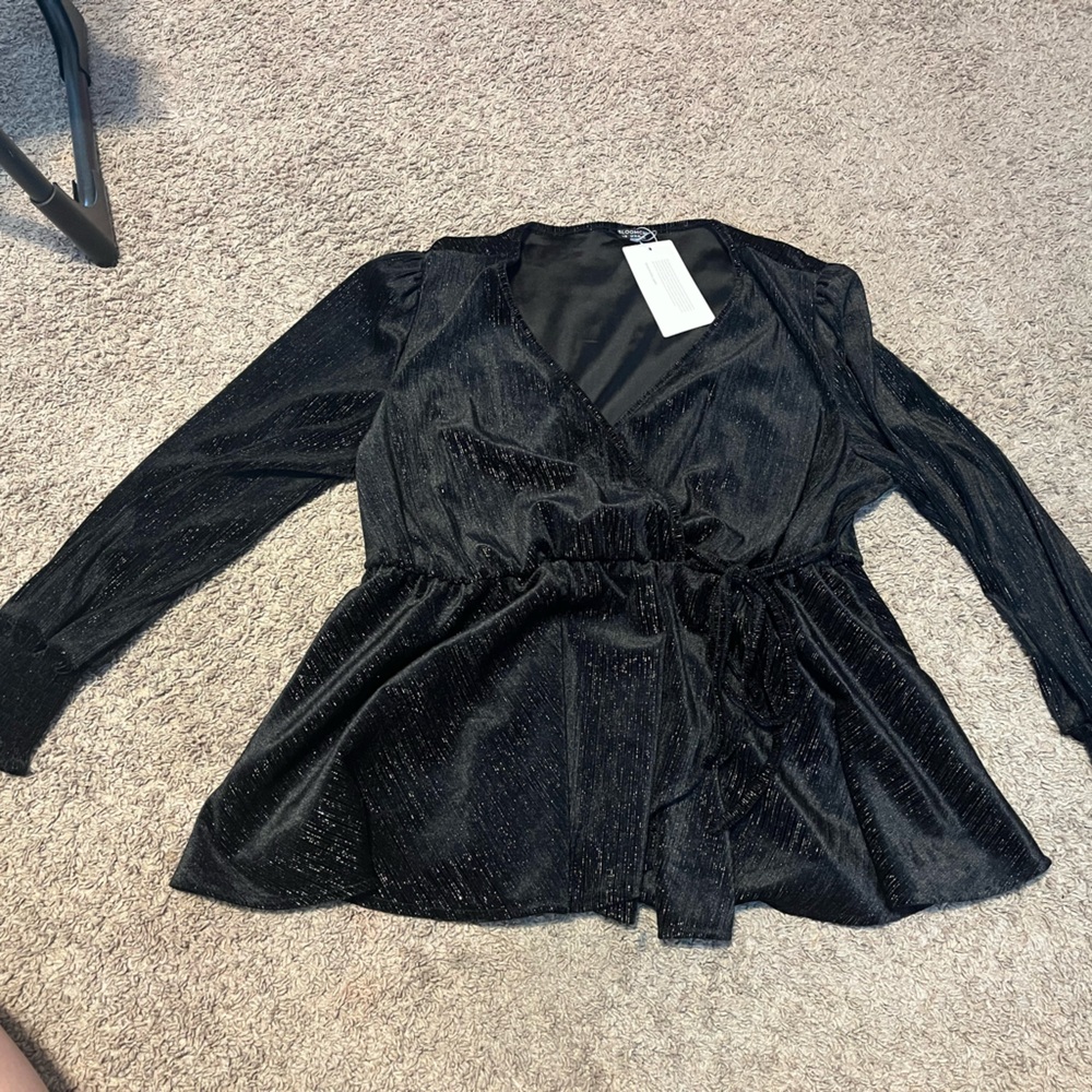 BloomChic Black Shimmer Top
